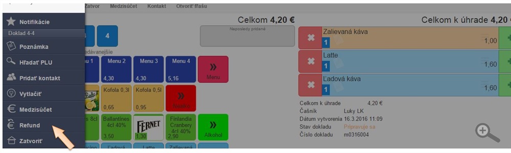 Refund doklad v iKelp POS Mobile Refund doklad v iKelp POS Mobile