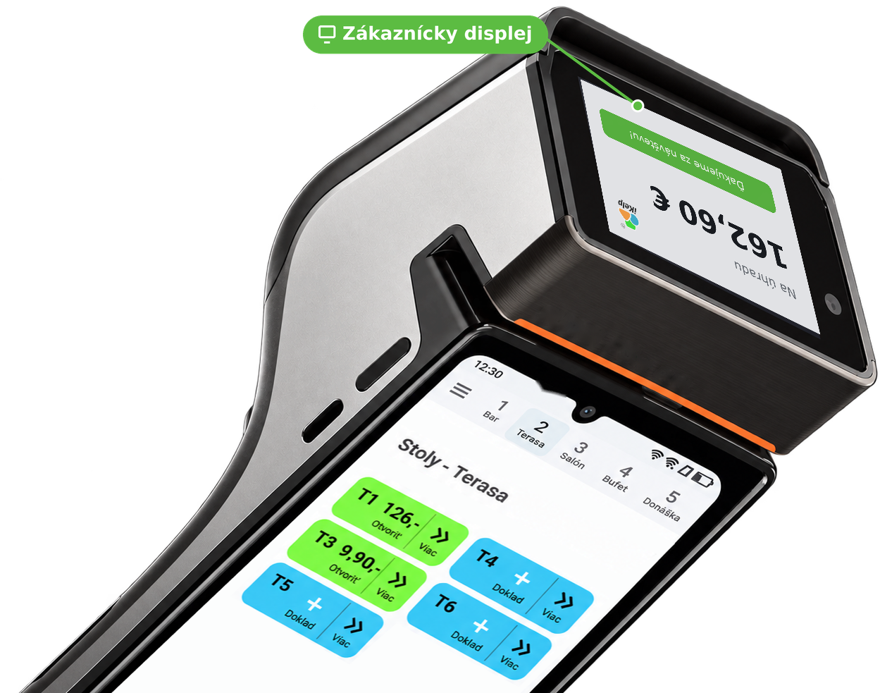 All-in-one P3H DUAL so z&aacute;kazn&iacute;ckym displejom na hornej strane