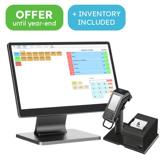 SWAN 15 inch bundle with a cash register, terminal and printer