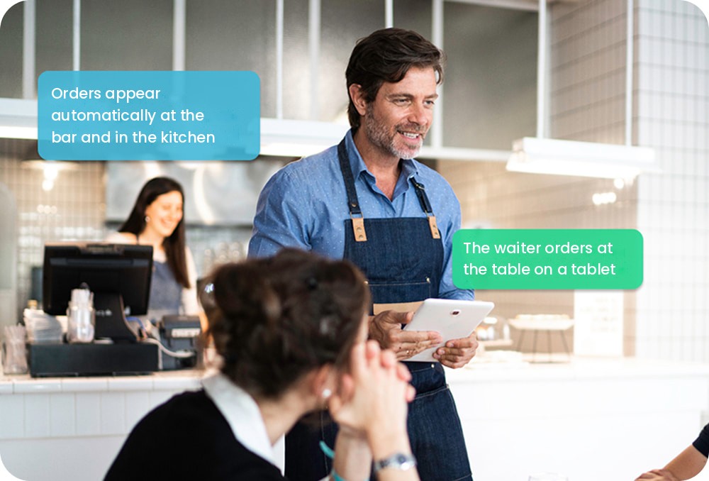 iKelp POS Mobile mobile waiter on a tablet