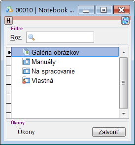 Okno dokumentov a príloh Dokumenty, prílohy ku skladovým kartám, k dokladom, ku kontaktom a k inému.