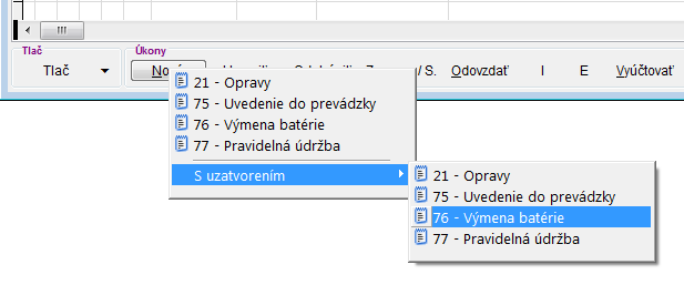 Modul servis - kópia servisného dokladu