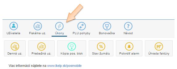Zoznam úkonov, ktoré môžu byť vykonané na zariadení Zoznam úkonov, ktoré môžu byť vykonané na zariadení