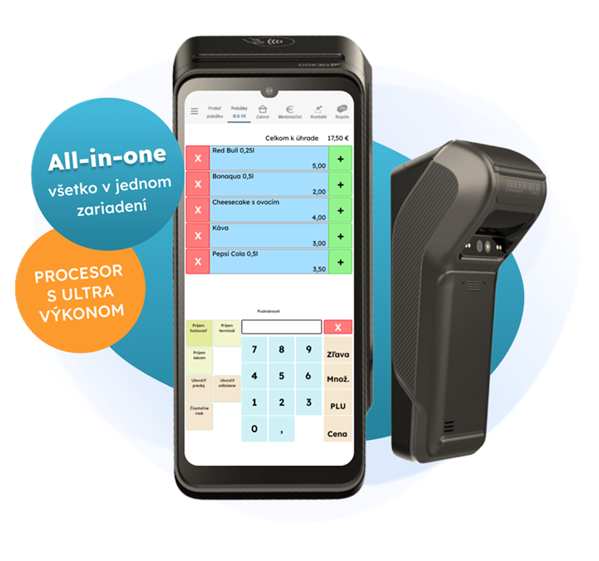 All-in-one mobile pokladňa v termináli