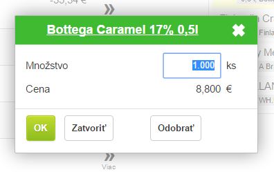 Prid&aacute;vanie položky do v&yacute;dajky