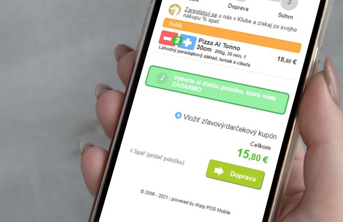 Zdroj: iKelp Upozornenie na vloženie produktu do košíka zadarmo