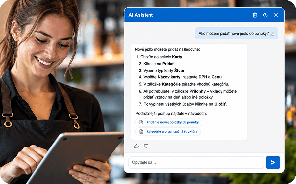 AI iKelp Asistent odpoved&aacute; na ot&aacute;zku použ&iacute;vateľa