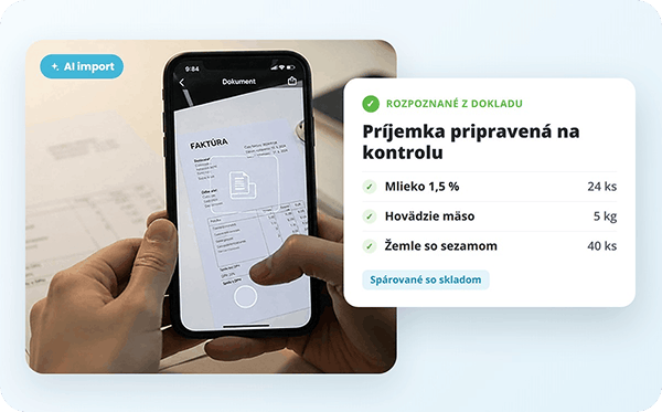 AI import dokladov v aplik&aacute;cii iKelp POS Mobile